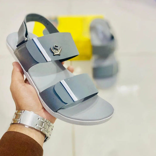 Men's Casual Lightweight Grey Rexine Sandals